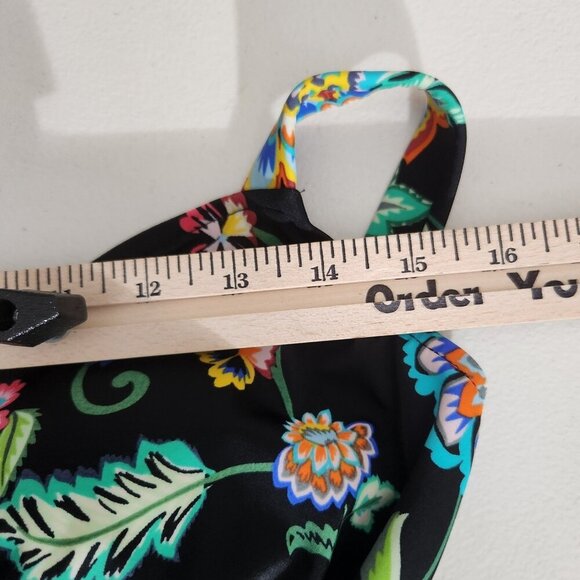 Croft & Barrow Swimsuit Womens 12 Floral Print Tiered Tankini Top Bathing Suit - Picture 15 of 16